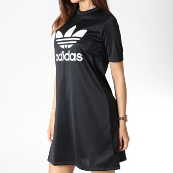 Adidas Trefoil Dress Logo Tee Style Black Size XS - Picture 13 of 14